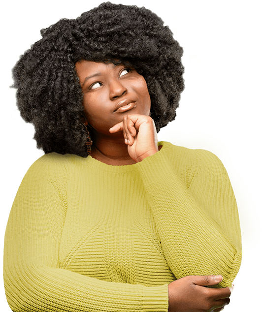 Image of woman thinking with pillbox and GIMOTI nasal spray